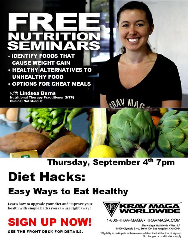 Free nutrition seminars Krav Maga