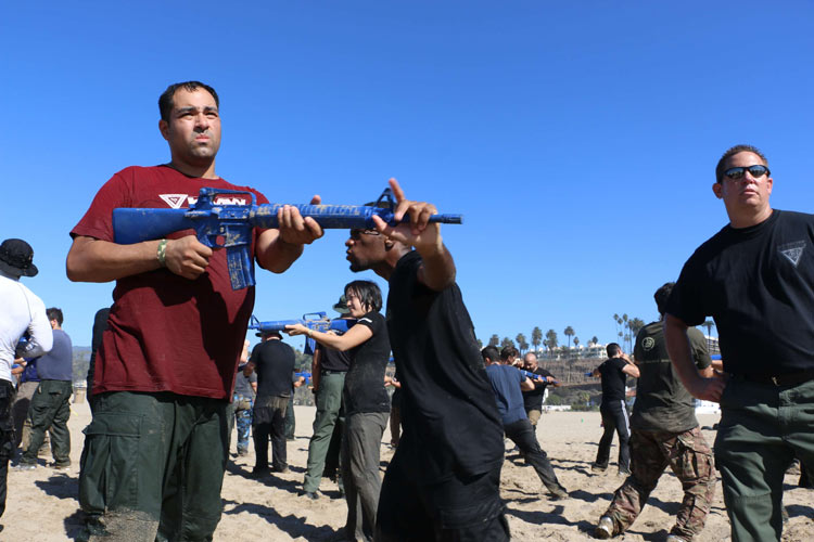 Assault weapon defense beach course